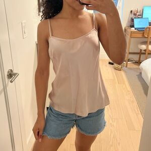 Elegant Women's Pink Silk Top